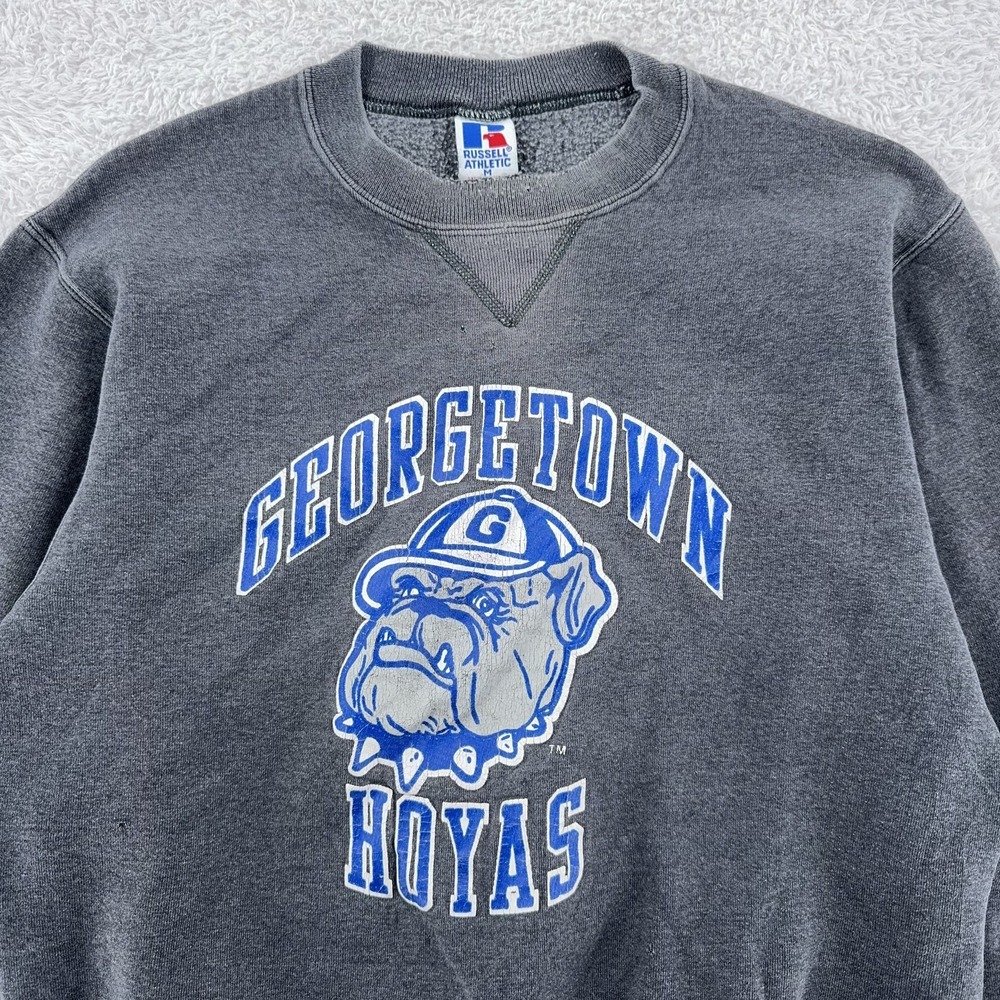 Vintage Georgetown Hoyas Sweater BOXY SMALL NCAA Basketball College Russell‎ 90s